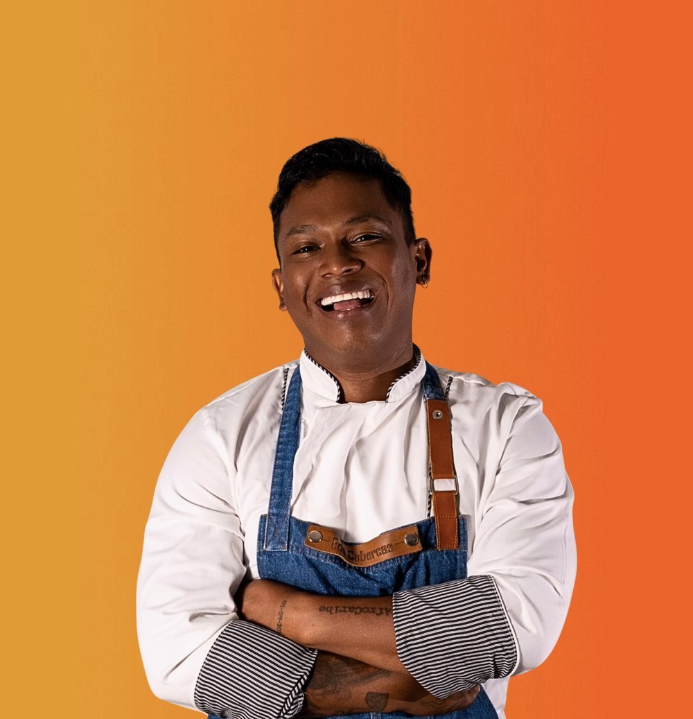 Retrato del chef Edd Cabarcas sonriendo